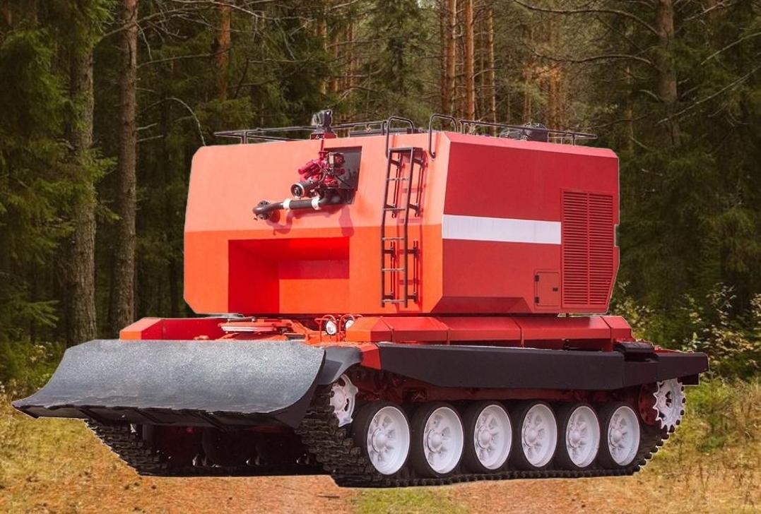 Гусеничная пожарная машина ГПМ-72